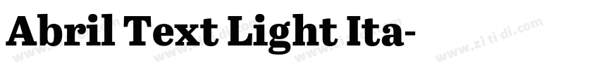 Abril Text Light Ita字体转换